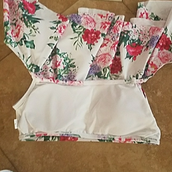 NEW High Waisted Black Floral Bikini XS- S. - Picture 5 of 6